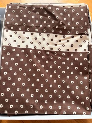 Juego Sábanas 135cm Vintage Azul/Marrón