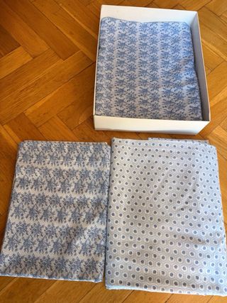 Juego Sábanas 135cm Vintage Azul