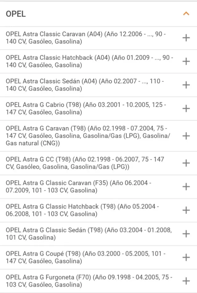 Discos de freno Astra G