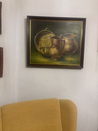 Cuadro Decoración Hogar Jarrones Cesta