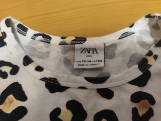 Camiseta Zara Kids Estampado Leopardo