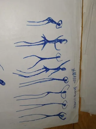 Lote 5 raros dibujos antiguos originales  firmados