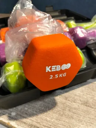 Set di 6 manubri 10 kg Keboo Serie 500