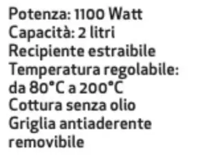 Friggitrice ad aria nera