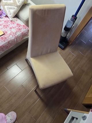 6 sillas de salón beige