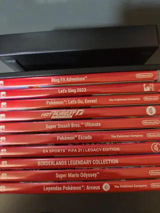 Nintendo Switch 2019 Ed MHR + Juegos + Accesorios