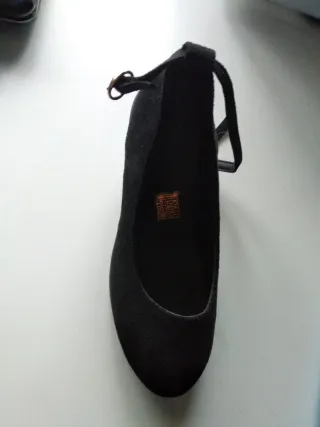 Zapatos ante negro mujer talla 35