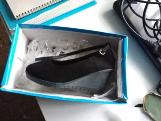 Zapatos ante negro mujer talla 35