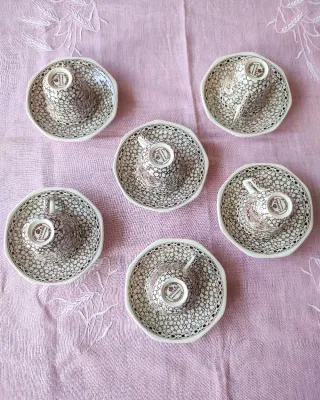 Set 6 Tazze Caffè Adams England Porcellana