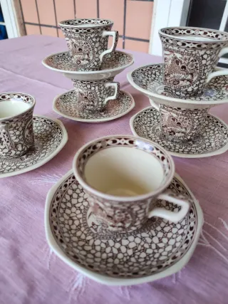 Set 6 Tazze Caffè Adams England Porcellana