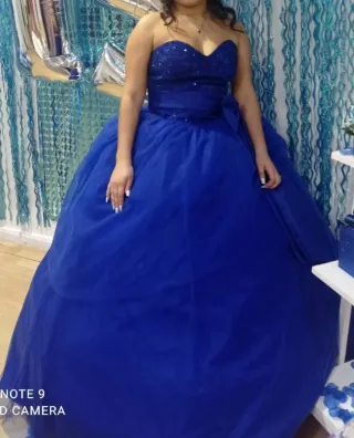 Vestido Azul de Quinceañera