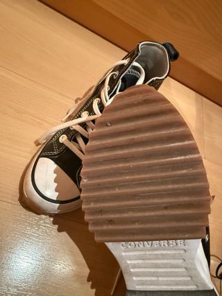 Converse Piel Negras Mujer Talla 38,5