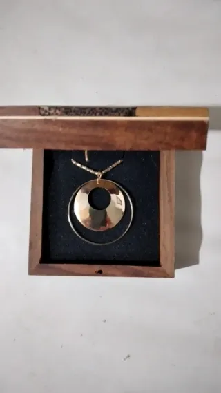 Set collana e orecchini cerchi oro