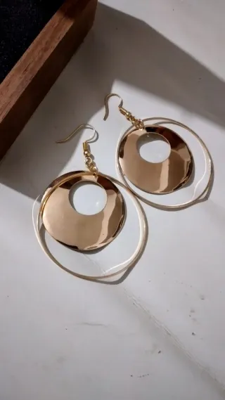 Set collana e orecchini cerchi oro