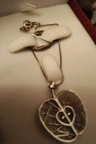 Colgante Plata Ley Corazón Manzana