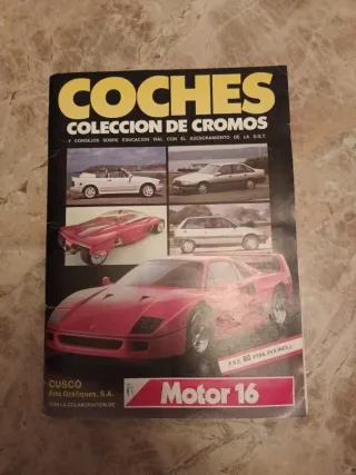 Álbum Coches Colección de Cromos Motor 16