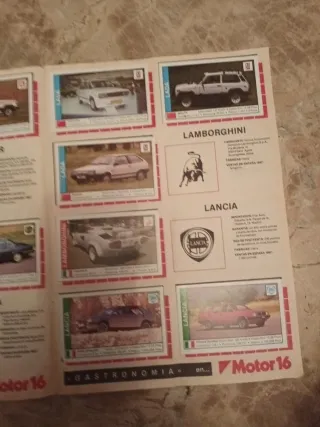 Álbum Coches Colección de Cromos Motor 16