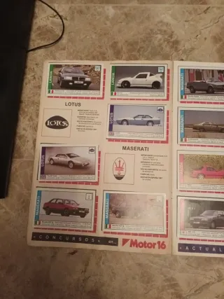 Álbum Coches Colección de Cromos Motor 16