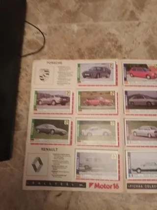 Álbum Coches Colección de Cromos Motor 16