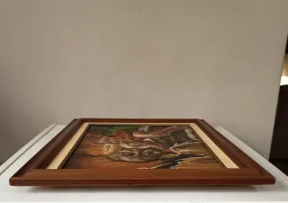 Dipinto su tela "Il Vecchio Bevitore" A. Di Bonito