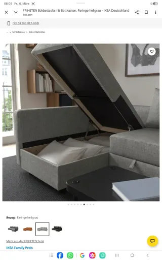 Sofá cama de Ikea gris o beige