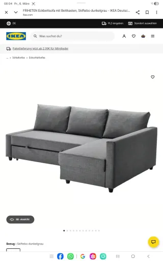 Sofá cama de Ikea gris o beige