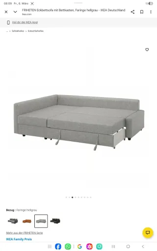 Sofá cama de Ikea gris o beige
