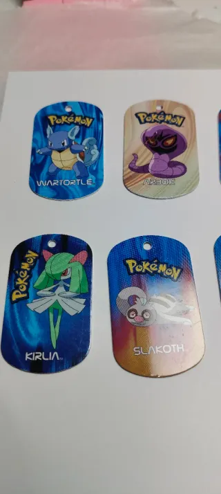 Chapas Pokémon: Wartortle, Arbok, Meowth, Quilava,