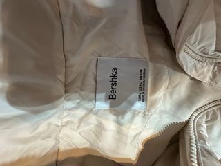 Chaqueta acolchada beige mujer