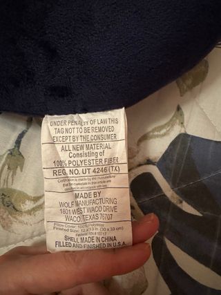 Cojín cervical azul de viaje