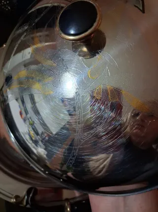 Porta portate in acciaio con coperchio