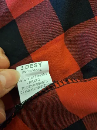 Camicia a quadri cotone uomo/donna