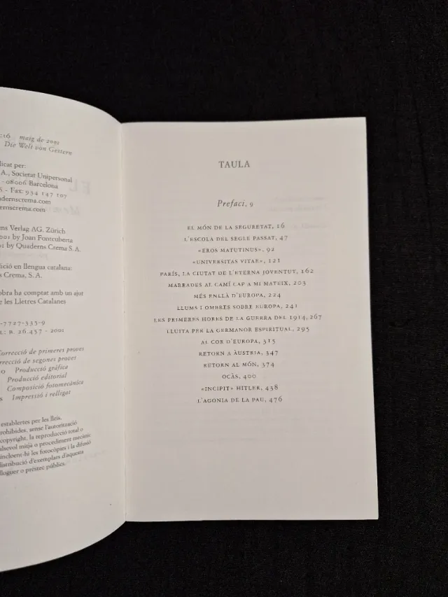 Stefan Zweig. El món d'ahir. Memòries d'un europeu