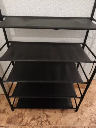 Zapatero Perchero 2 en 1 Negro