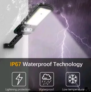 Lampione Stradale 160 LED Solare con Telecomando