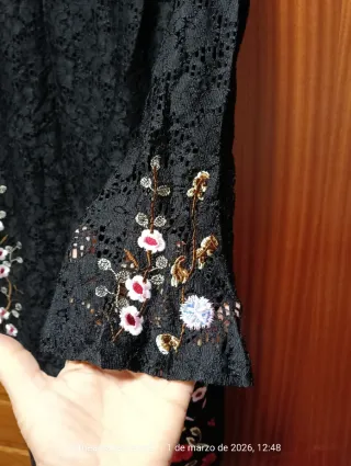 Vestido Desigual Negro Talla 38