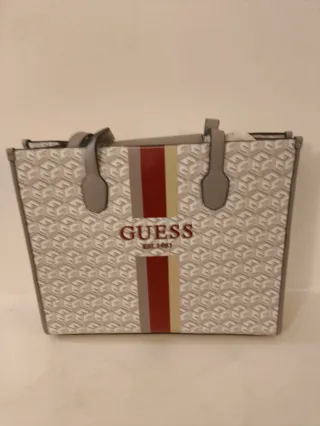 Borsa Guess con logo e strisce