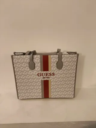 Borsa Guess con logo e strisce