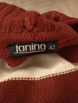 Jersey Janina cuello alto rayas talla 42