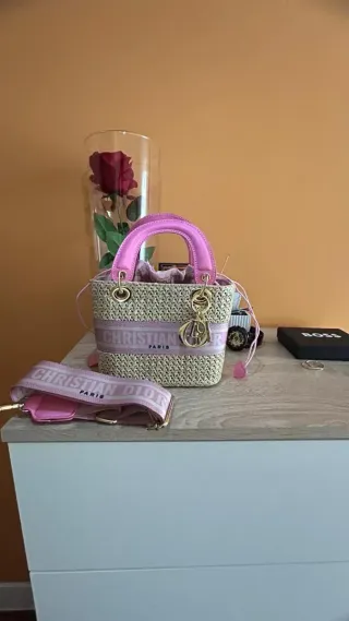 Bolso Dior Beige y Rosa