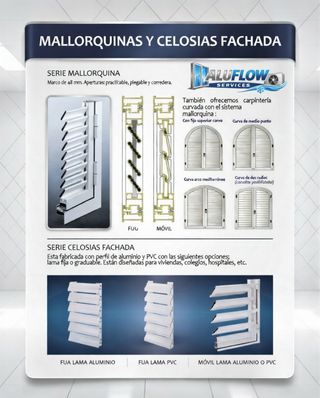 Persianas de aluminio y PVC