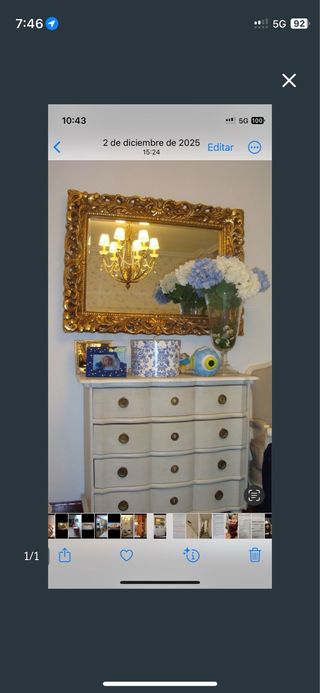 Espejo decorativo dorado