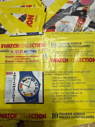 Swatch Collection orologi 25 bustine figurine Edis
