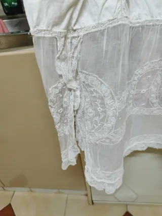 Camisón antiguo victoriano blanco