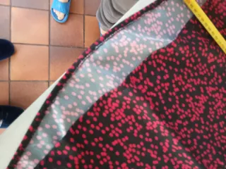 Camicia donna nera a pois rossi trasparente