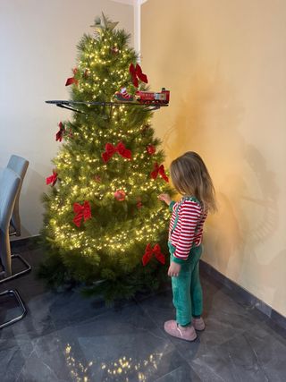 Árbol de Navidad 2m con luces y adornos