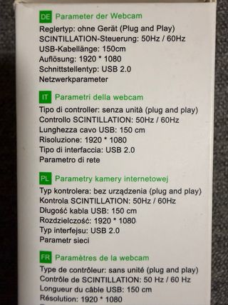 Webcam Full HD 1080p nueva a estrenar