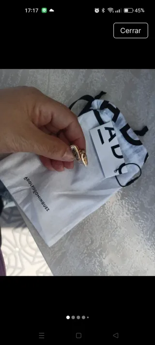 Pendientes Adolfo Domínguez Dorados