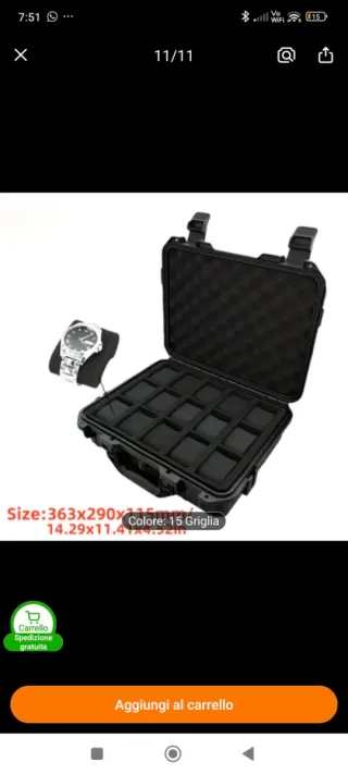 Valigetta porta orologi