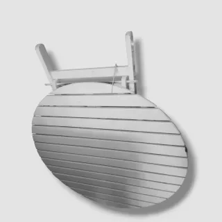 Mesa redonda plegable 100cm madera NUEVA blanco